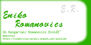 eniko romanovics business card